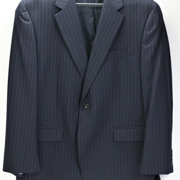 Calvin Klein Men's Sport Coat Size 46 R 100% Wool Jacket Blazer Dark Navy - Picture 3 of 13